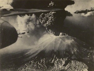 Unknown. American B-25 Mitchell Bombers Flying Past Vesuvius,1944. Archive of Raymond D. Yusi
